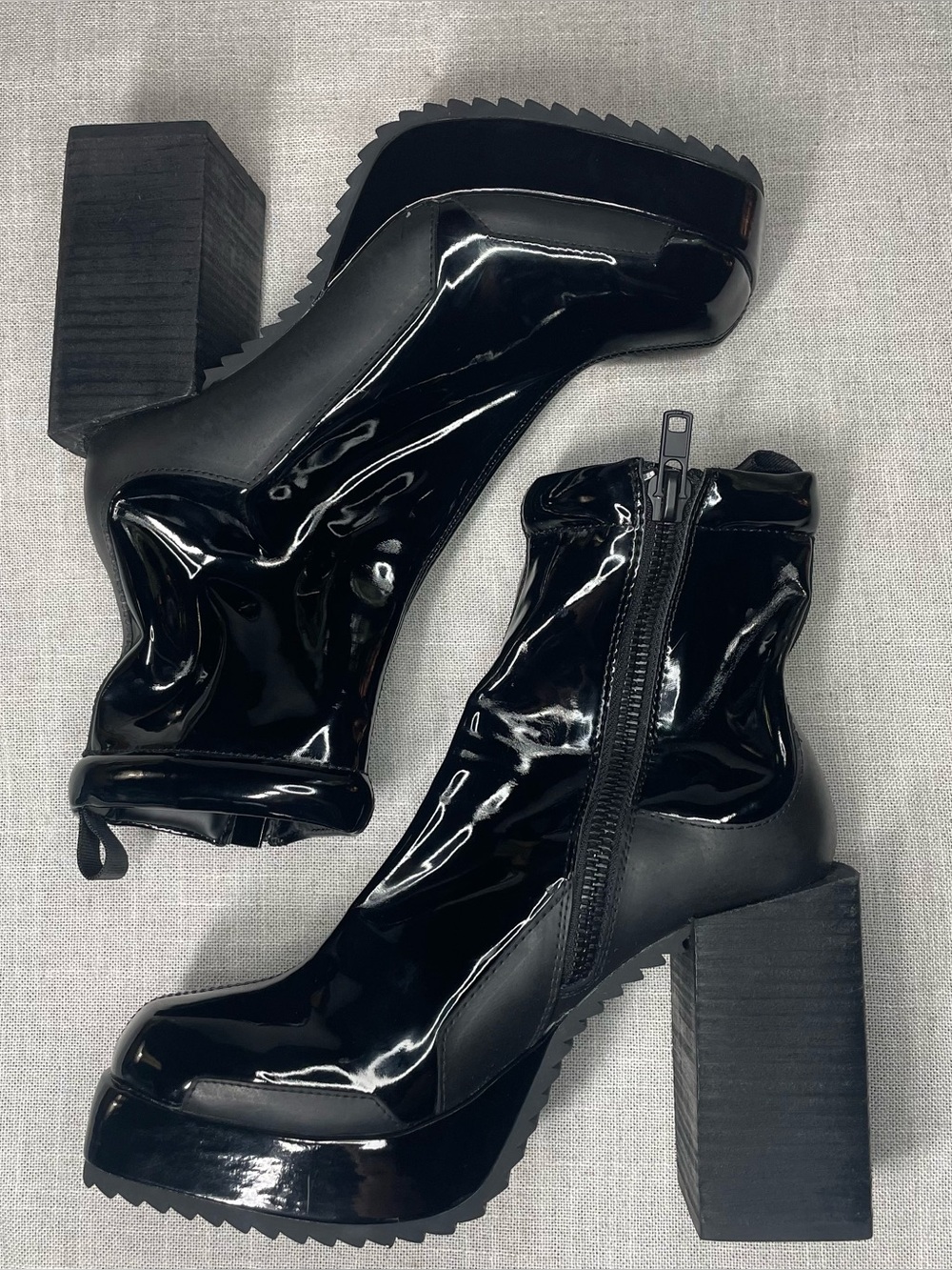 POSTER GRL x Dolls Kill Platform Black Patent Leather Boots - Picture 4 of 12